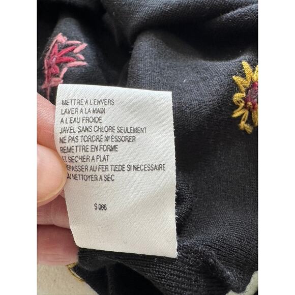 "VINTAGE LIZ CLAIBORNE" Wool Embroidered, Y2K,Artsy,Floral,Dark Fairy,Whimsical - Picture 8 of 9